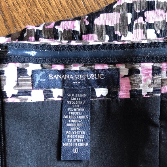 Banana Republic pattern silk strapless dress - Picture 5 of 6